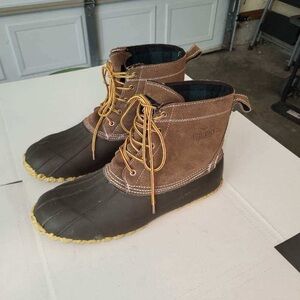 RedHead Men's Size 14 Duck Boots Thinsulate 200 G Insulated Green Flannel Lined